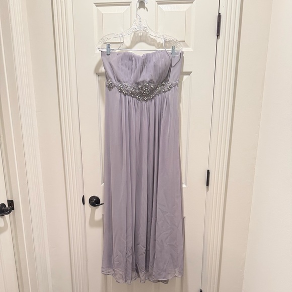 Dancing Queen Elegant Strapless Gray Dress - Picture 1 of 3
